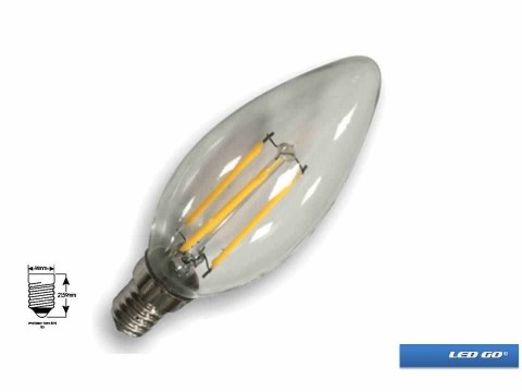 CFB-04 LED FLAMENLİ MUM AMPUL E14 DUY 4W 