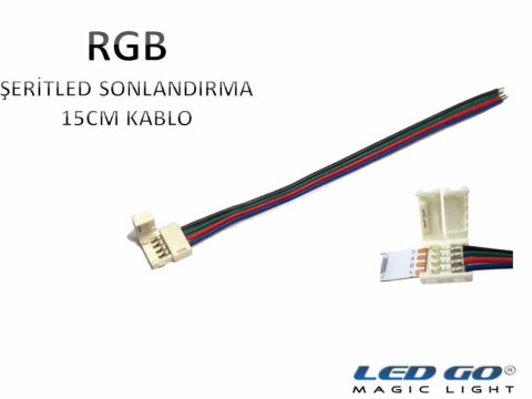 RGB ŞERİT LED ARA BAĞLANTI KABLOSU 15CM TEK YÖN