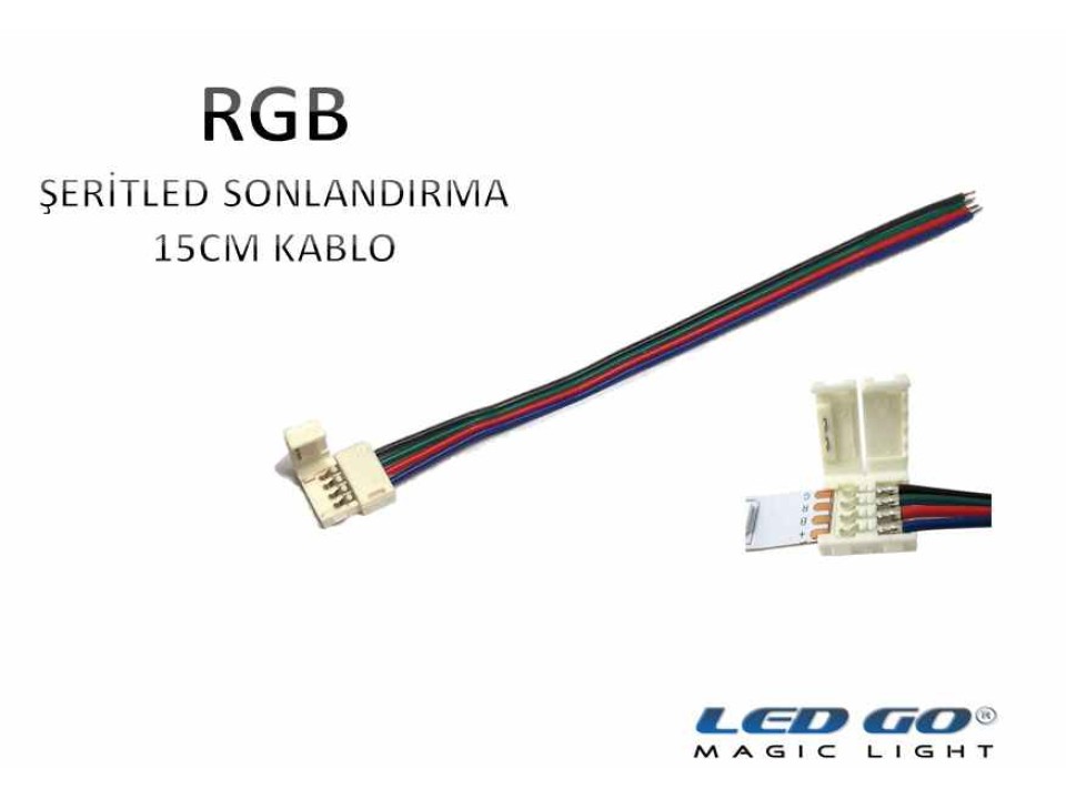 RGB ŞERİT LED ARA BAĞLANTI KABLOSU 15CM TEK YÖN