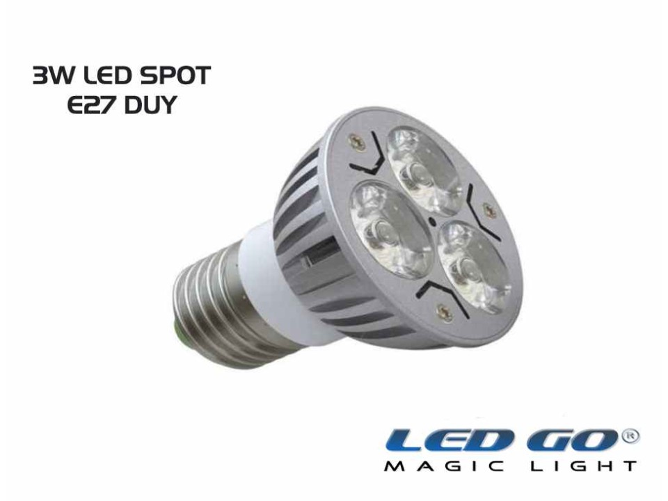 3 WATT LED SPOT AMPUL E27 DUY-MAVİ RENK-220V