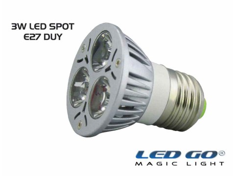 3 WATT LED SPOT AMPUL E27 DUY-MAVİ RENK-24V