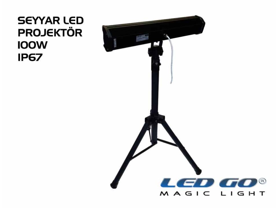 EPS-100, ELIT SERISI ,SMDLED TRIPOD AYAKLI PROJEKTOR, 100W, 220V, IP67