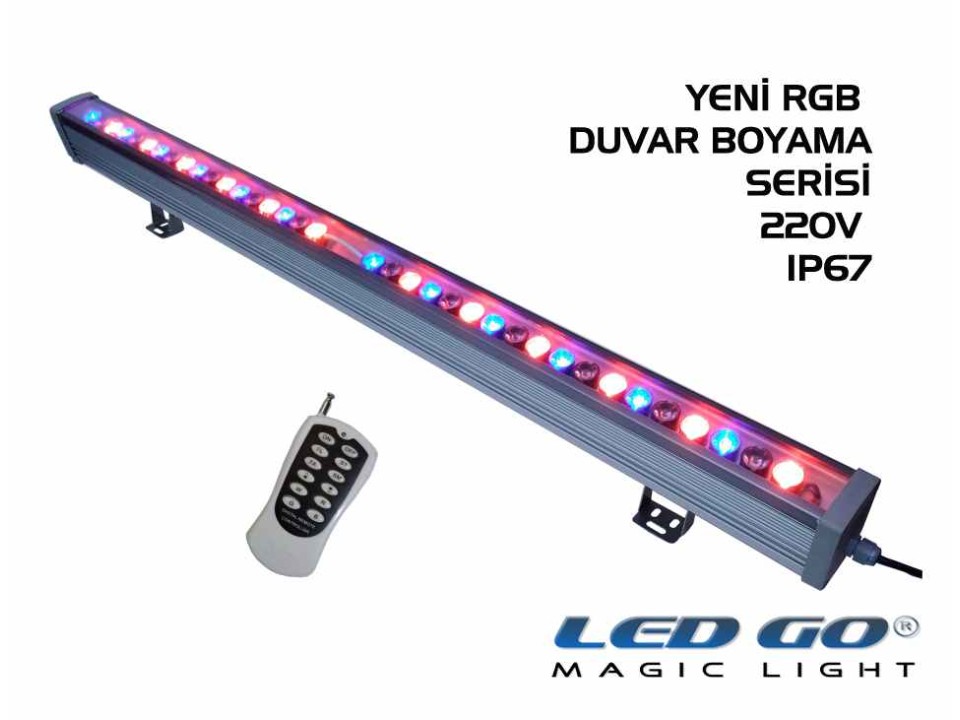 36W,RGB DUVAR BOYAMA,RF KUMANDALI,220V,100CM