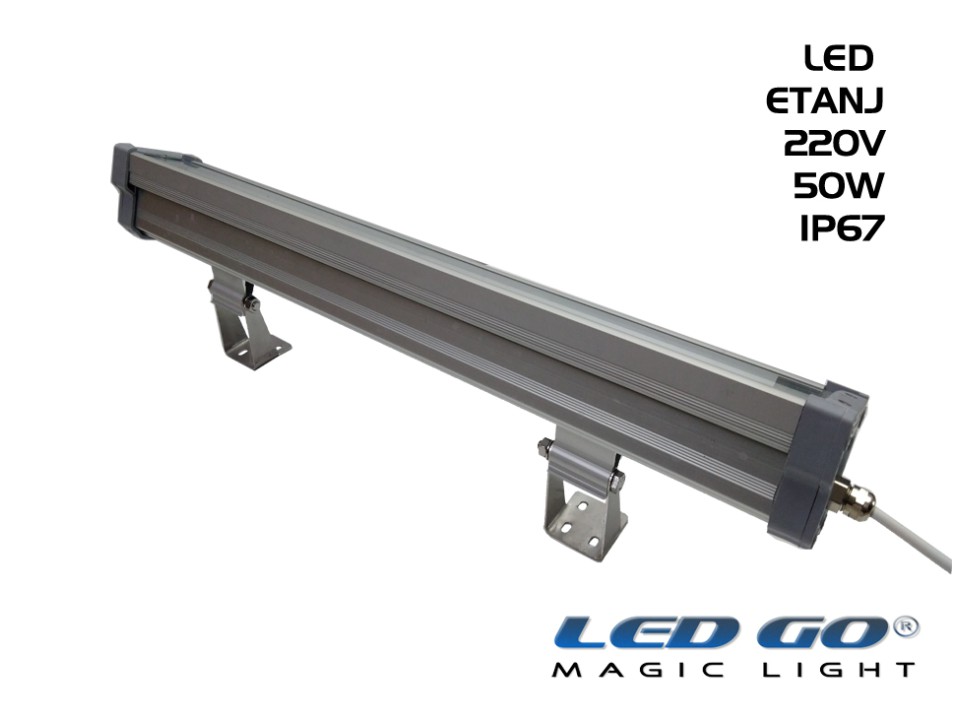 LET-50A | 50W,220V,TEMPERLİ CAMLI LED ETANJ ARMATÜR,IP67