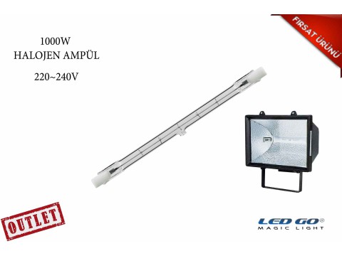 1000W Rx7S ÇUBUK HALOJEN AMPÜL-220V (2 ADET)