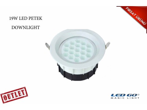 19W YUVARLAK PETEK LED DOWNLIGHT