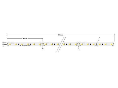 ML10C495-01VN30-24V |2835SMD LED Bar 24V DC 60LED 10X495mm