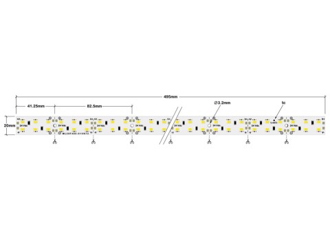 ML20C495-01VN72-24V |2835SMD LED Bar 24V DC 144LED 20X495mm